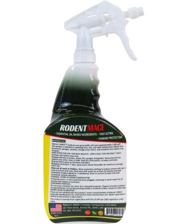 Nature's MACE Rodent Repellent 40oz Spray | Repel Mice & Rats | Safe for Home, Garage, Attic, Crawl Space | Covers 1400 Sq. Ft - Buy Online on SooperMarket.com