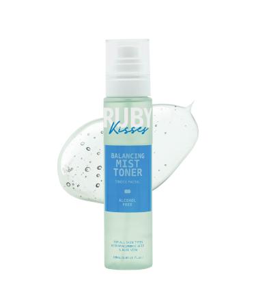 Ruby Kisses Balancing Face Mist Toner Hydrating for Sensitive All Skin Types Light & Fresh Spray-on Toner Reduce Redness & Inflammation Alcohol Free Made in Korea