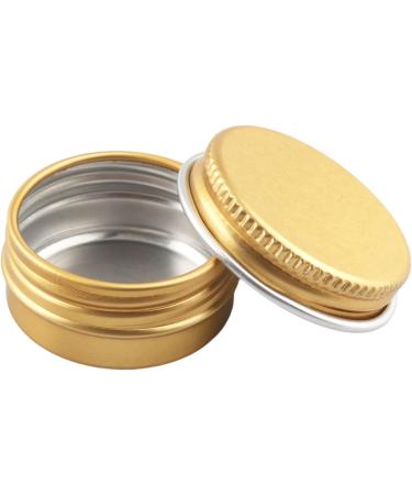 Buy 24-Pack 10ml Gold Empty Aluminum Jars with Screw Caps | Ideal for Cosmetics & DIY | Aluminum Cosmetic Cans with Stickers - Buy Online on SooperMarket.com