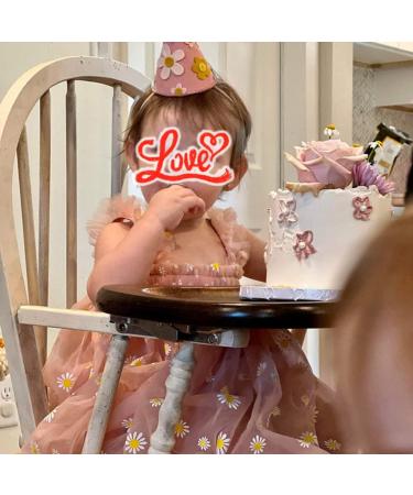 PythJooh Baby Girl Tulle Dress | Toddler Butterfly Wings Tutu Princess Dress | Daisy Stars Sundress (2-3 Years, Daisy Pink) - Buy Online on SooperMarket.com