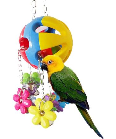 Keersi Parrot Chew Toy Ball for Pet Parrot Budgie Parakeet Cockatiel Conure Lovebird Finch Canary Cockatoo African Grey Macaw Eclectus Amazon Cage Accessories - Buy Online on SooperMarket.com