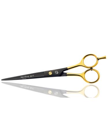 7 inch Black Cobalt Professional Hairdressing Barber Scissors Shears - Professional Hairdressing Scissors Hair Scissor for Hairdressers Barbers Stainless Steel - Hair Cutting Shears