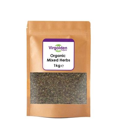 Organic Mixed Herbs 1kg by Virgolden Organic - Blend of Organic Dried Basil Thyme Oregano and Parsley