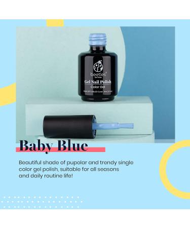 Beetles Baby Blue Gel Nail Polish - 15ml | Soak Off, UV/LED Lamp Required | Salon Quality at Home - Buy Online on SooperMarket.com