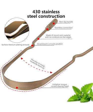 Ecoticfate Stainless Steel Tongue Scraper - U-Shaped Tongue Cleaning Brush for Bad Breath & Oral Hygiene | International Shipping Available - Buy Online on SooperMarket.com