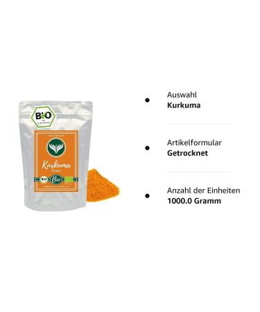 Buy Azafran ORGANIC Turmeric Powder 1kg - Premium Ground Turmeric from India for Health & Wellness - Buy Online on SooperMarket.com