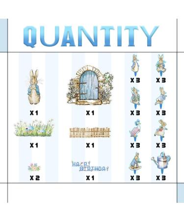 Party Supplies for Peter Rabbit Cake Topper Cupcake Toppers Theme Birthday Supplies Favors 31 counts Flowers Doors - Buy Online on SooperMarket.com