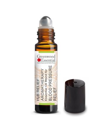 Greenwood Essential HIGH BLOOD PRESSURE RELIEF - AROMATHERAPY Essential Oil Blend of Vetiver Clary Sage Ylang Ylang & Geranium Essential Oils 10ml (0.33 oz)