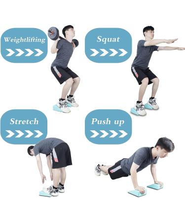 2 Pack Squat Wedge Blocks - Non Slip Heel Elevated Squat Ramp for Men and Women - Professional Slant Board Trainer for Fitness, Weightlifting, Yoga - Black - Buy Online on SooperMarket.com