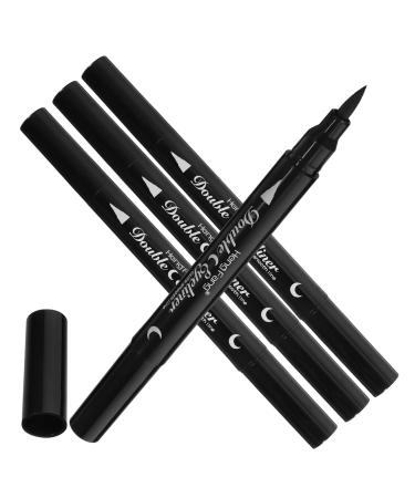 PLAFOPE 4pcs Eyeliner Makeup Pencils for Eyes Ink Liner Makeup Long-lasting Eye Pencil Eye Stamp Black Abs