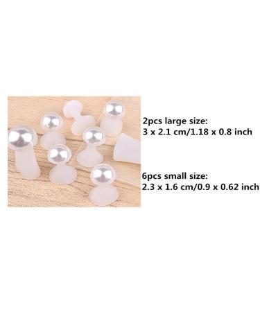 Pearl Silicone Toe Separator for Pedicure - 8pcs Toe Spacers for Feet, Stretchers, Spreaders, Polish Guards - Buy Online on SooperMarket.com