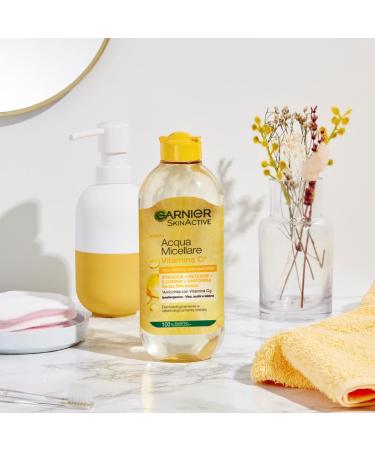 Garnier Micellar Water All-in-1 SkinActive with Vitamin C - 3 x 400ml for Dull & Uneven Skin | No Rinse International Shipping - Buy Online on SooperMarket.com