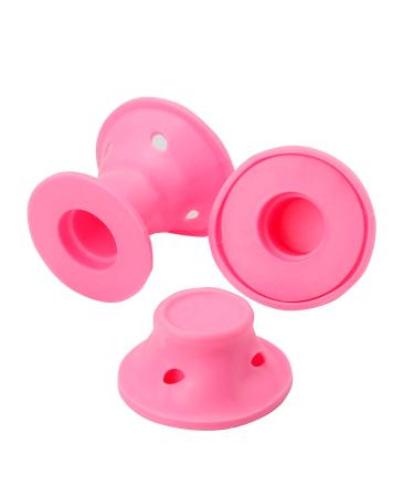TRIXES 24 x Silicone Hair Rollers - Easy Styling Sleep In Hair Curlers - Heatless Curls Beauty Aid - Pink - 12 Large 12 Small - Suitable for All Hair Types