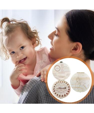 Wooden Baby Tooth Box Keepsake Organizer for Kids - Teeth Storage Souvenir - Buy Online on SooperMarket.com