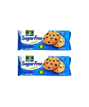 Sugar Free Biscuit Bundle Containing Gullon Chocolate Chip Cookies 125g (2 Pack)