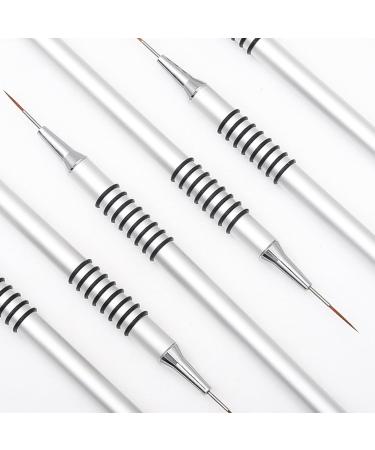 JSGHGDF 6Pcs Art Brush Striping Thin Long Line Dotting Drawing Pen Gel Polish Painting Metal Handle Striper - Buy Online on SooperMarket.com