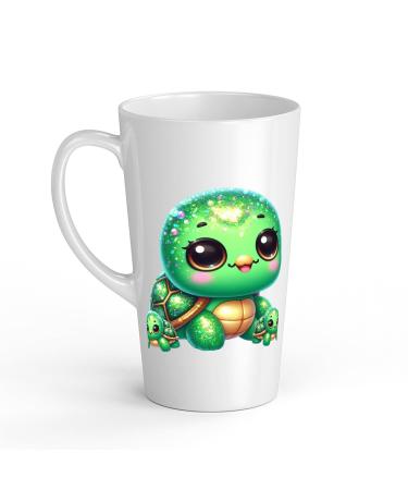 White Ceramic Baby Turtle Mug - Large 483 ml Perfect for Hot Chocolate or Milk Fun and Easy to Use