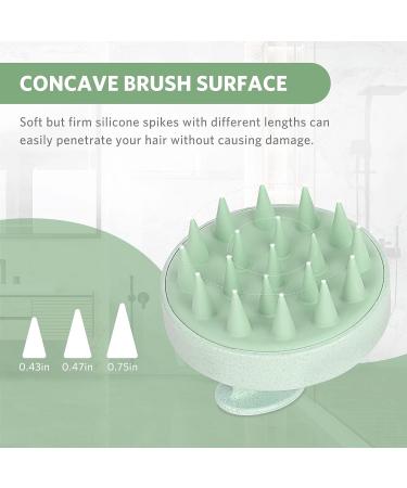 Sndyi Scalp Massager Shampoo Brush - Dandruff Removal & Hair Growth - Silicone Scrubber for Shower - Green - Buy Online on SooperMarket.com