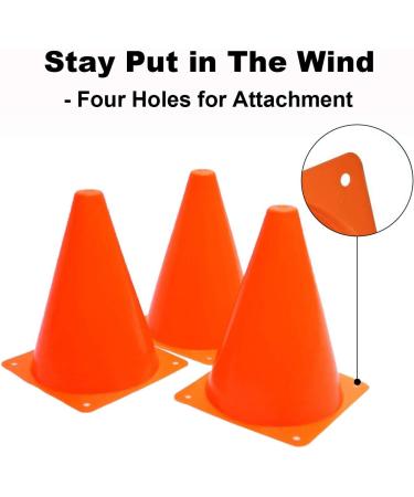 DUNCHATY 40 PCS 7 Inch Plastic Soccer Cones for Agility Training - 4 Colors 40Pack Sports Cones - Buy Online on SooperMarket.com