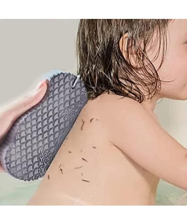 Super Soft Exfoliating Bath Sponge - Gentle Dead Skin Remover & Shower Brush for Adults Children & Pregnant Women - Grey - Buy Online on SooperMarket.com