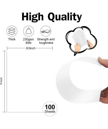 100 Sheets White Cardstock 8.5 x 11 Thick Paper  Goefun 80lb Card Stock Printer Paper for Invitations  Menus  Wedding  DIY Cards white 8.5x11 - Buy Online on SooperMarket.com