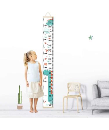 Kids Height Growth Chart Wall Hanging - Dinosaur Theme - 79 x 7.9 inches - Measure Baby Girls Boys Toddlers Bedroom Decor - Buy Online on SooperMarket.com