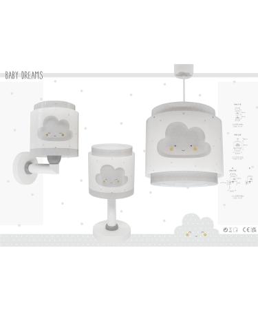 Dalber Children's Wall Lamp - Baby Dreams Cloud Grey E27 | Stylish Lighting for Kids' Rooms - Buy Online on SooperMarket.com
