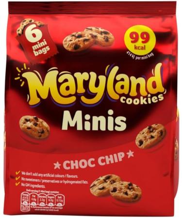Chocolate Cookie Bundle Containing Maryland Cookies Minis Choc Chip x3 120g & Maryland Cookies Minis Double Choc x3 120g (6 Pack) - Buy Online on SooperMarket.com