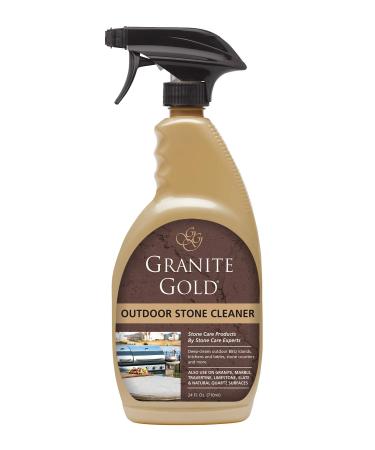 Granite Gold Outdoor Stone Cleaner Spray Deep Cleans Outside BBQ Islands, Kitchens and Tables, Counters-Safe on Food-Prep Surfaces, 24 Ounces Citrus 24 Fl Oz (Pack of 1)