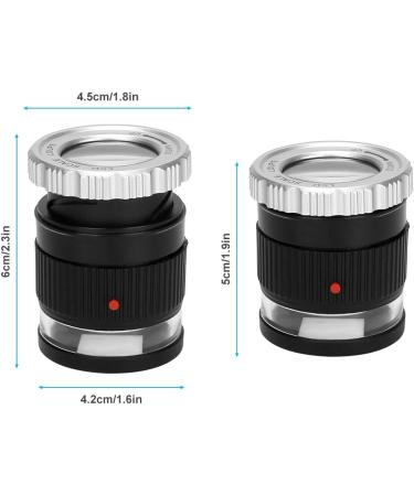 Intsun 30X Jewelers Loupe Magnifier with 6 LED Light Interchangeable Reticle Scale Illuminated Adjustable Focal Length Magnifying Glass for Textile Optical Embroidery Circuit Board Coins etc - Buy Online on SooperMarket.com