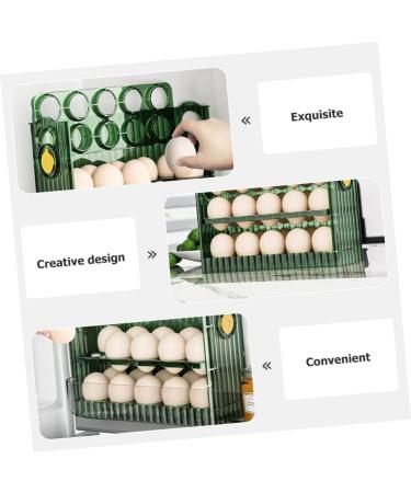 OSALADI Egg Storage Box Storage Boxes Plastic Cilantro Containers for Refrigerator Egg Holder Container Box Green 26X20X10CM - Buy Online on SooperMarket.com