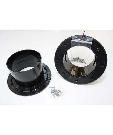 Osaga ABS 110mm tank feedthrough foil feedthrough container feedthrough with counter flange 110 mm black