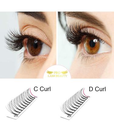 Buy 4D-C-0.10-9 Short Stem Eyelash Extensions - Volume Eyelashes C Curl 0.10mm | 12 Pieces Pack - International Shipping Available - Buy Online on SooperMarket.com