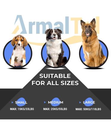ARMALTRD 8m Retractable Dog Lead | Heavy Duty 360 Extendable Leash for Large Dogs | Tangle-Free Bungee Leash for Small to Medium Pets - 26.4 FT Blue - Buy Online on SooperMarket.com