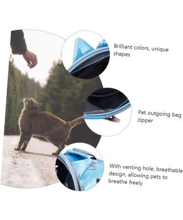 PACKOVE 1pc Pet Bag Transparent Backpack Blue Backpack Puppy Backpack Puppy Carrier Travel Space Cat Cage 35X35X17CM Blue - Buy Online on SooperMarket.com