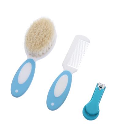Healeved 3pcs Wool Brush Household Tool Set Infant Hair Brush Infant Nail Clippers Baby Shower Brush Baby Care Kit for Infants Newborns Baby Hair Brush Newborn Wool Brush Cleaning Brush