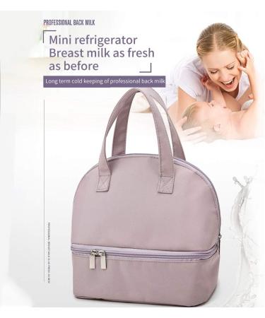Kisbeibi Waterproof Breast Milk Cooling Bag - Travel & Daycare Breastfeeding Essential - Violet Baby Bottle Cool Box - Buy Online on SooperMarket.com