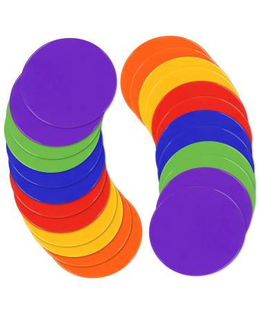 SIFENYU Spot Markers 9inch 24Pcs Rubber Agility Dots Flat Cones Non Slip Sports Dots Floor Spots Agility Markers for Kids Soccer Football Basketball Speed Agility Training 9inch24pcs