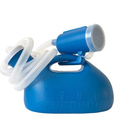 Male Urinal Bottle Camping Toilet Urine Bottle Men's Bed Urinal Potty Pee Bottle 2000ML Collector with 1.6M Tube for Male Elderly People
