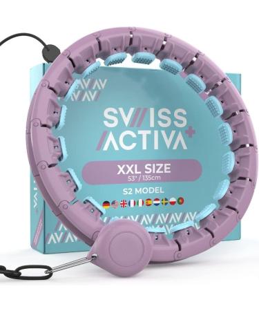 Swiss Activa+ Infinity Hoop Smart Weighted Hula Hoop with Counter | Exercise Equipment for Women Weight Loss | S2 XXL Purple Blue - Buy Online on SooperMarket.com
