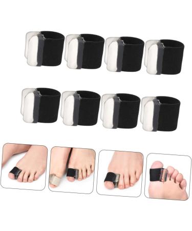 FOMIYES Orthopedic Toe Separator and Straightener - 4 Pairs, Flexible Bunion Corrector for Men and Women - Black, 2.5x2cm - Buy Online on SooperMarket.com