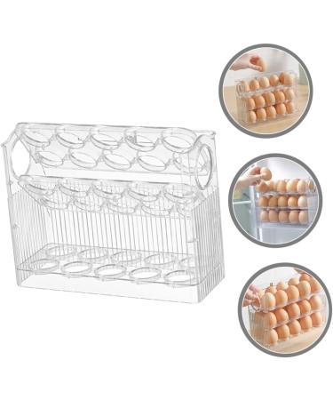 NAMOARLY Egg Storage Box Clear Drawer Plastic Eggs Egg Organizer for Refrigerator Egg Rack Devil Crisper - Buy Online on SooperMarket.com