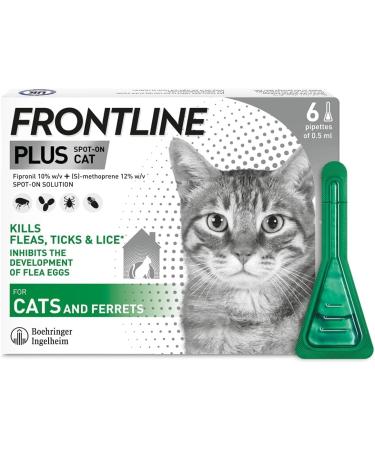 Frontline PLUS Spot On Cat Flea Treatment 6 pipettes