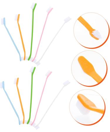 BCOATH 10pcs Puppy for Cat Pets Small Supplies Portable Nylon Clean Tooth Pet Dual-head Dog Brush - Buy Online on SooperMarket.com
