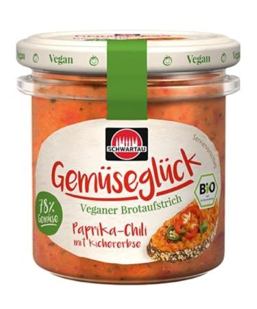 Schwartau Vegetable Happiness Paprika-Chili with Chickpeas vegan organic vegetable spread 135 g 135 g (1 pack) Paprika-Chiili Chickpeas