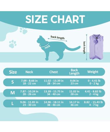 Avont Katzenbody - Post-Op Recovery Suit for Cats | Leak Protection Abdominal Wounds Skin Diseases | Size M - Lavender - Buy Online on SooperMarket.com