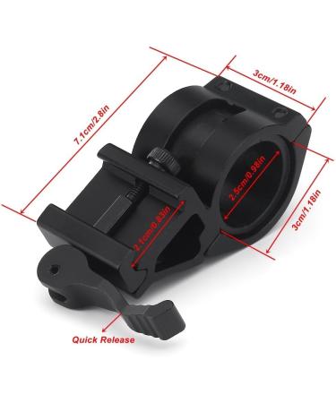 ALONEFIRE Offset Flashlight Mount for Picatinny Rail - Tactical LED Torch Holder for Sports and Outdoors - Buy Online on SooperMarket.com