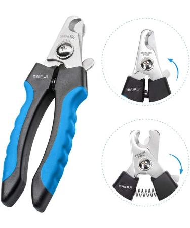 Bairui Dog Nail Clippers - Professional Large Pet Nail Cutters & Files (Blue) | Best Nail Clips for Dogs & Cats - Buy Online on SooperMarket.com