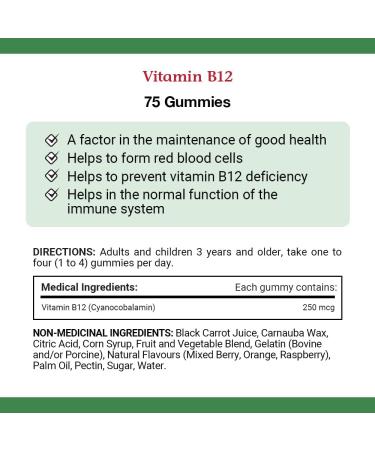 Nature's Bounty Vitamin B12 Supplement Helps maintain good health 75 Gummies - Buy Online on SooperMarket.com