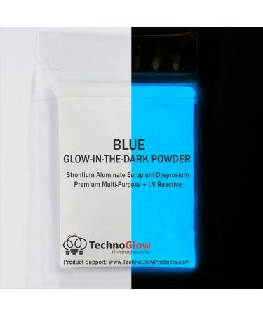 Blue Glow in The Dark Powder  for Resin Epoxy Paint Acrylic Slime Glue | 30 Grams